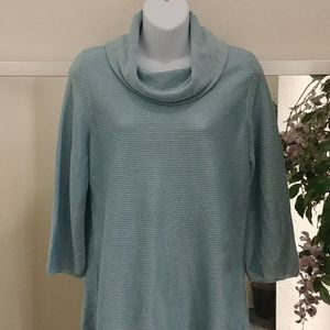 Tiffany Blue Easywear by Chico's Cowlneck Top